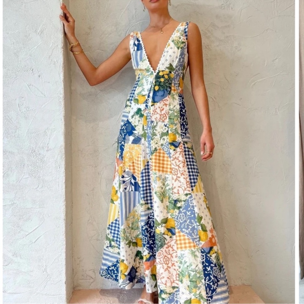 Commense Multicolor Patchwork Maxi Dress - Picture 3 of 4